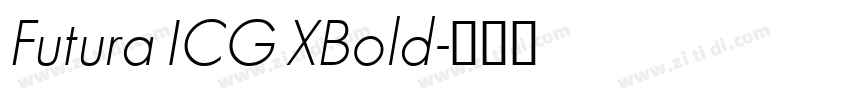 Futura ICG XBold字体转换